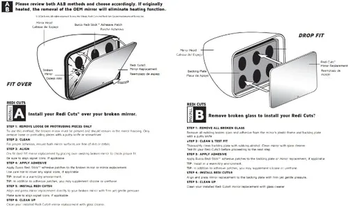 Vista 4 de Compatible con 94-97 Mazda Miata Left Driver Power Lente de espejo transparente con adhesivo