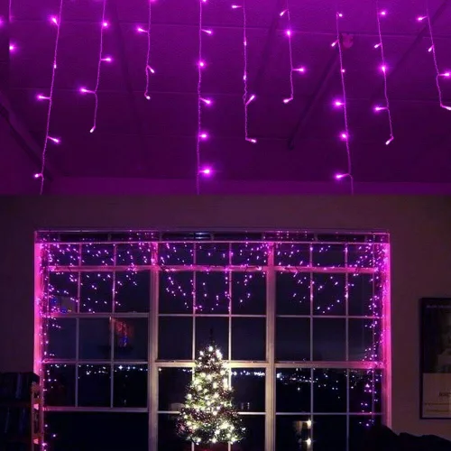 Vista 3 de Lainin Tira de luces LED de 96 luces LED enlazables de 11.5 ft con 8 modos de control para interior/exterior/patio/boda/fiesta de Navidad
