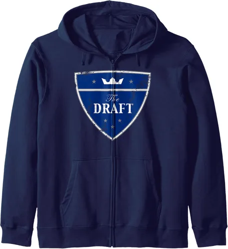 Vista 6 de H2H The Draft Fantasy Football Sudadera con capucha y cremallera, Negro
