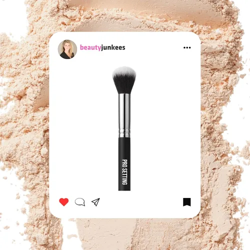 Vista 7 de Beauty Junkees Cepillo corrector para debajo de los ojos, pequeño, suave, esponjoso, cónico, sintético, sin crueldad, vegano, para polvo de fijación