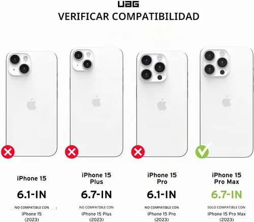 Vista 2 de URBAN ARMOR GEAR UAG - Funda compatible con iPhone 15 Pro Max de 6.7 pulgadas Plyo Ice/oro rosa con imán integrado compatible con carga MagSafe