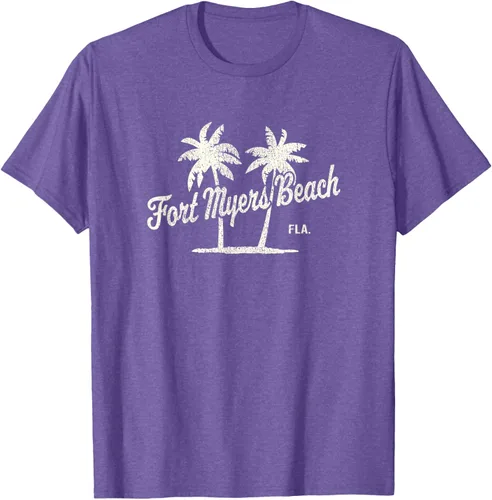 Vista 11 de Fort Myers Beach Florida Vintage 70s Palm Trees Graphic T-Shirt