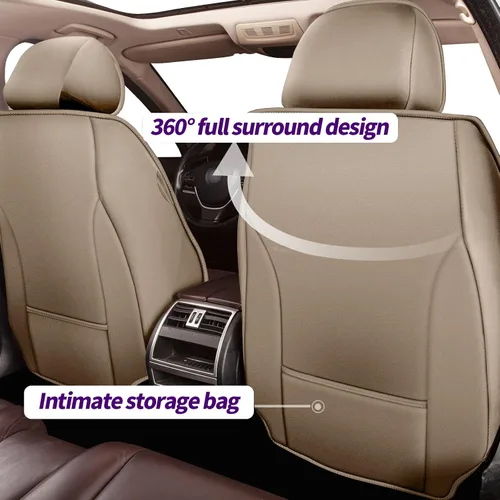 Vista 2 de 2 Fundas Protectoras para Asientos Delanteros para Hyundai Tucson 2010-2025 2026: De Cuero Sintético, Suave, Cómodo, Duradero, Impermeable