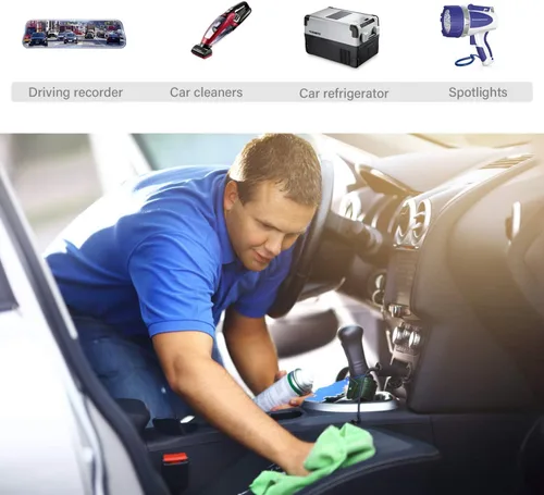 Vista 7 de GOODSMANN HID - Foco de barco de 12 V CC con cable de extensión para encendedor de cigarrillos de coche de 10 pies