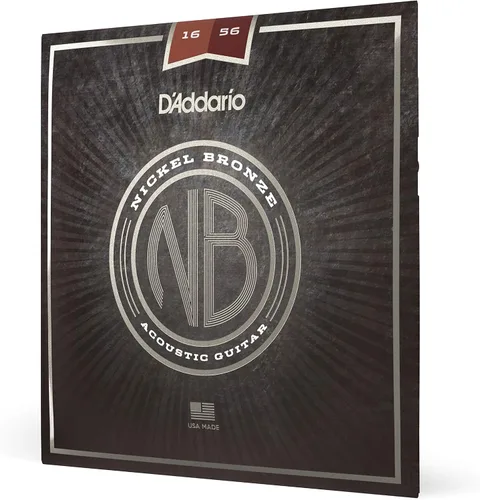 Vista 6 de D'Addario NB1152 cuerdas de guitarra acústica de bronce de níquel, luz personalizada, paquete de de 1