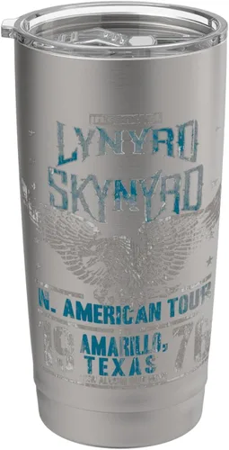 Vista 9 de Lynyrd Skynyrd In Concert Amarillo Texas Vintage Rock 1970 - Vaso aislado de acero inoxidable