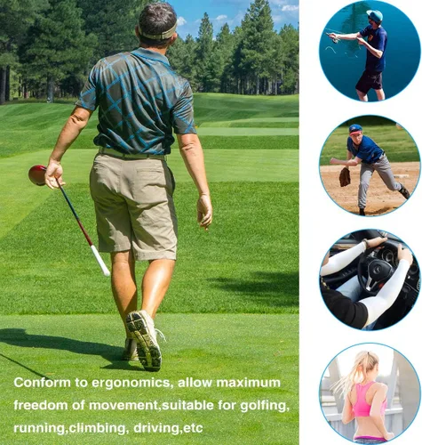 Vista 9 de KMMIN - Mangas para brazo con protección de rayos ultravioleta para conducción, ciclismo, golf, baloncesto.