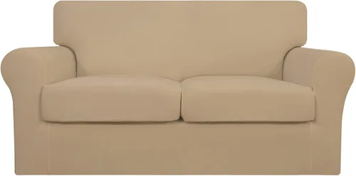Vista 94 de Easy-Going Funda de sofá suave y elástica de 3 piezas para perros, funda de sofá lavable para sofá de 2 cojines separados, protector elástico