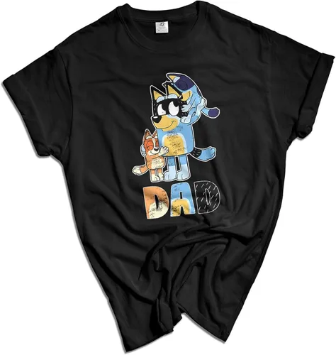 Vista 6 de Camiseta personalizada Blu% Bluey%ey Dad Mom Family for My Life Gifts Camiseta, blanco y negro y otros, Blanco y negro y otros, L