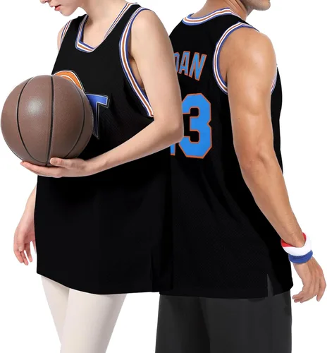 Vista 6 de Camiseta de baloncesto para hombre, camisetas de película espacial de los años 90, Halloween, hip hop, ropa de fiesta, camisas deportivas