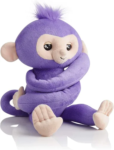 Vista 3 de WowWee Fingerlings Hugs - Mascota interactiva de mono bebé, peluche interactivo