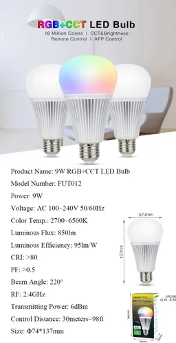 Vista 2 de Mi.Light - Bombilla Led y controlador