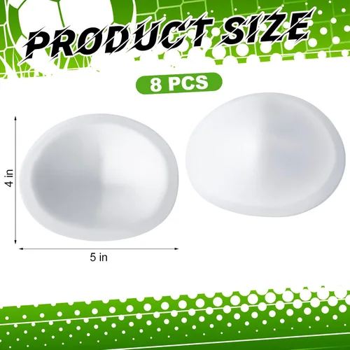 Vista 2 de Meooeck 4 pares de rodilleras de baja altura con inserciones blancas ligeras para jóvenes, hombres, mujeres, niños, adultos, fútbol, baloncesto