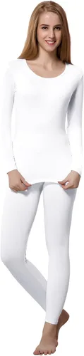 Vista 12 de Women's Thermal Underwear Base Layer with Fleece Lined Winter Cold Weather Negro
