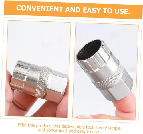 Vista 2 de VANZACK Uds Herramienta de eliminación de rueda libre de bicicleta Cassette Lockring Socket niquelado Fácil de usar Accesorios de ciclismo