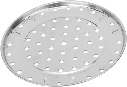 Vista 9 de Steamer Rack, Stainless Steel Steam Holder Tray Shelf Round Steaming Tray Insert Cooking Accessories with Supporting Feet for Steamer Cookware