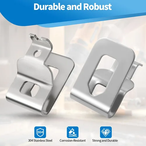 Vista 4 de 4 piezas de clips de cinturón para Dewalt, clip de repuesto premium de acero inoxidable 304, con tornillos, para Dewalt DCD7771 Compatible