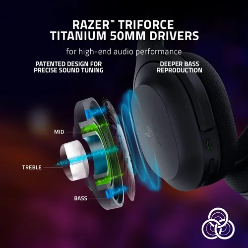 Vista 4 de Razer Barracuda - Auriculares inalámbricos para juegos y móviles PC Playstation Switch Android iOS 24 GHz inalámbrico Bluetooth micrófono integrado