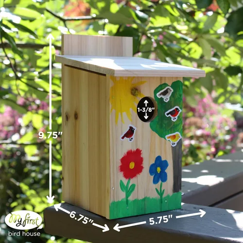 Vista 3 de Nature's Way Bird Products DIY Primera ventana de visualización Jardín-Casa-Pájaro, Madera