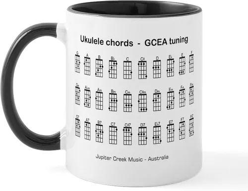 Vista 40 de CafePress Peace Love - Taza de café de cerámica para ukelele (11 oz (11.0 fl oz)