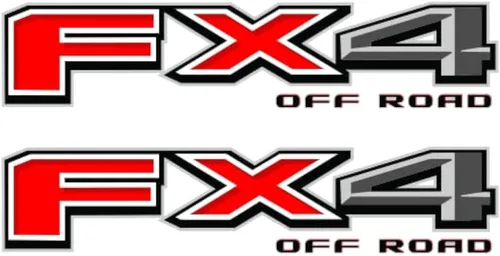 Vista 2 de GOLD HOOK FX4 Off Road - Calcomanías de noche compatibles con Ford F-150 F-250 F-350 - Serie Premium - Acabado metálico gris - Juego de 2