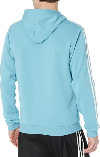 Vista 3 de adidas Sudadera con capucha Essentials Fleece con 3 rayas para hombre