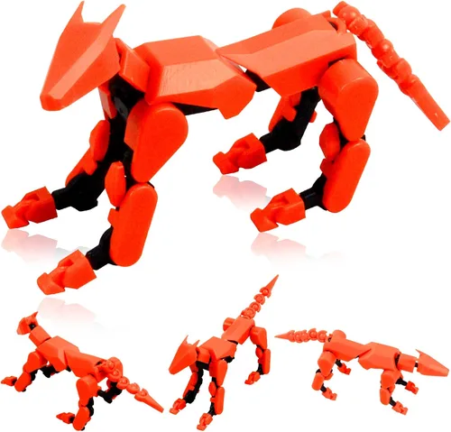 Vista 6 de Conjunto de Figura de Acción Titan13 (Ensamblaje Completado), Figura de Acción de Perro Robot Impresa en 3D, Perros Robot de Múltiples