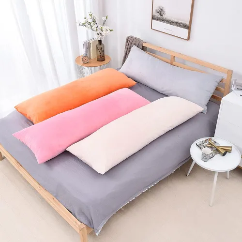 Vista 4 de TAOSON Cozy Luxury - Funda de almohada larga suave de 20 x 54 pulgadas, funda de almohada de terciopelo con cremallera, funda de cojín