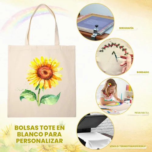 Vista 2 de 30 bolsas de lona en blanco a granel con hoja de PTFE, algodón natural