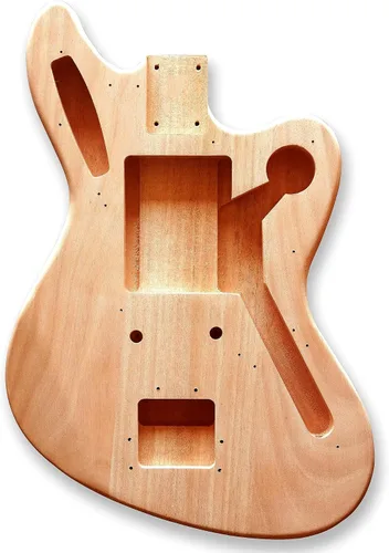 Vista 2 de DIY SJA estilo guitarra eléctrica kits caoba cuerpo caoba cuello usted construye la guitarra