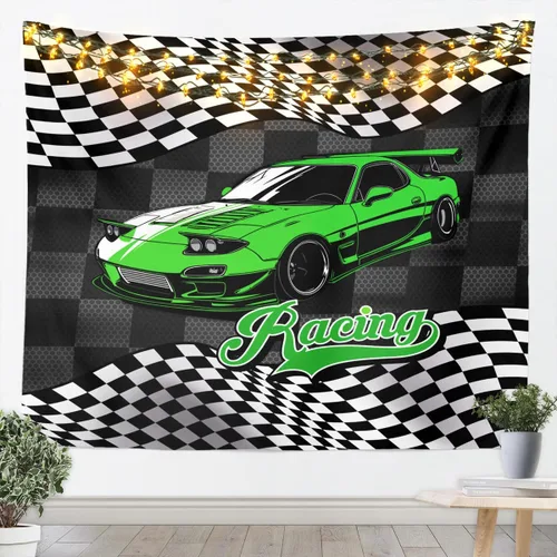 Vista 16 de Manfei Tapiz de pared de aviones para niños, diseño de bandera estadounidense, decoración de habitación de niños, niñas y adultos, decoración