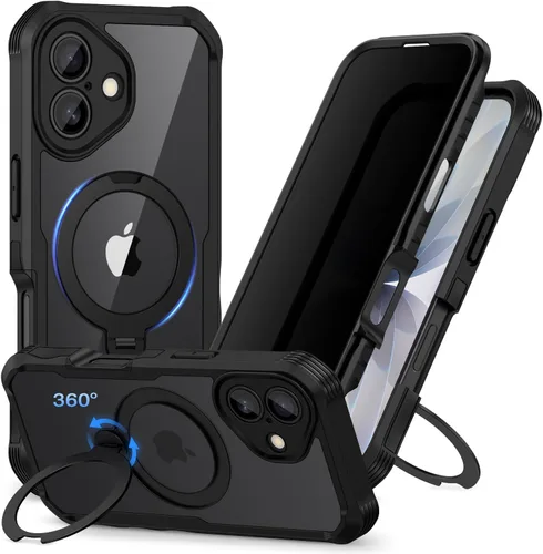 Vista 55 de CENHUFO Funda de privacidad para iPhone 11 Pro, funda de cuerpo completo con protector de pantalla de privacidad de vidrio templado 9H integrado