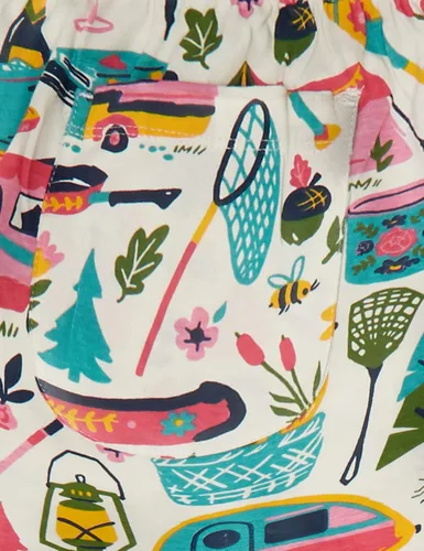 Vista 4 de Little Blue House by Hatley - Pantalones de pijama para mujer, color glamping, talla S, Glamping