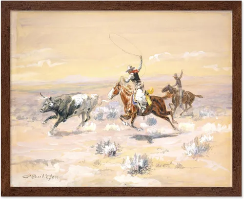 Vista 50 de Poster Master Póster vintage de The Lookout, estampado retro de vaquero, arte occidental, arte del salvaje oeste, arte de equitación, regalo