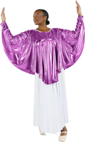 Vista 8 de Danzcue Camiseta de baile con ala de ángel para mujer Negro