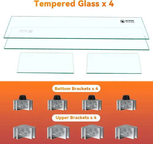 Vista 7 de Skyflame Protector de viento rectangular de vidrio para fogatas de 24 x 12 pulgadas, reemplazo para exterior