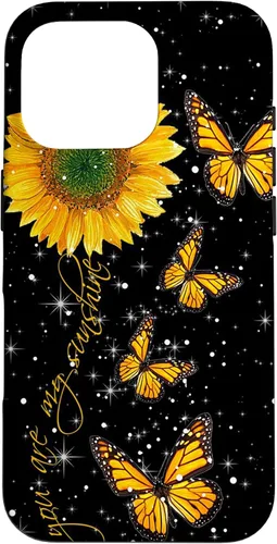 Vista 20 de You are My Sunshine Vintage Sunflower and Monarch Butterfly Case for iPhone 17