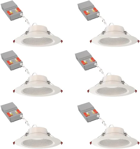 Vista 18 de Juno WF2 Dreg B ALO25 SWW5 90CRI 120 MW M6 Downlight LED Empotrado Wafer Sin Caja, Estilo de Moldura Deflectada con Retroceso Profundo, 2 Pulgadas