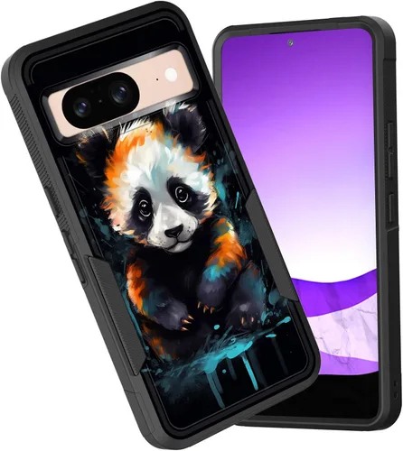 Vista 101 de Funda para Pixel 6A, funda híbrida de doble capa resistente a prueba de golpes de policarbonato duro de silicona suave TPU para Google Pixel 6A