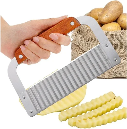 Vista 4 de Paquete de 2 herramientas onduladas de acero inoxidable para hacer jabón, mango de madera dura Pro. Suministro