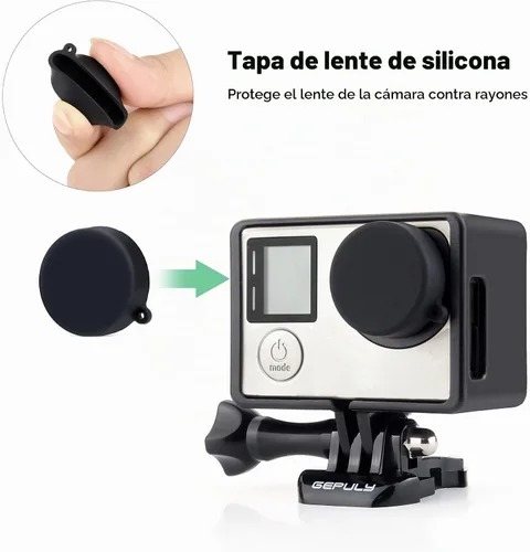 Vista 6 de GEPULY BacPac - Carcasa para cámaras GoPro Hero 4 3 3 Marco BacPac para Hero 3/3+/4