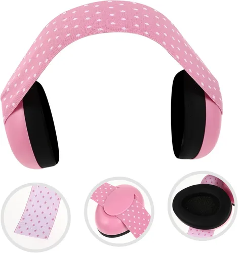 Vista 8 de TOYANDONA Orejeras ajustables con cancelación de ruido para niños y niñas, auriculares suaves y cómodos para recién nacidos para dormir, viajes