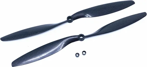 Vista 9 de 2 pares de hélice KingVal de repuesto de fibra de carbono 1255 CW/CCW compatible con RC Drone Quadcopter