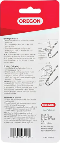 Vista 6 de Oregon Kit de afilado universal de 7 piezas y pistola de engrase para motosierras, lubricante multiusos precargado, fácil de recargar, universal