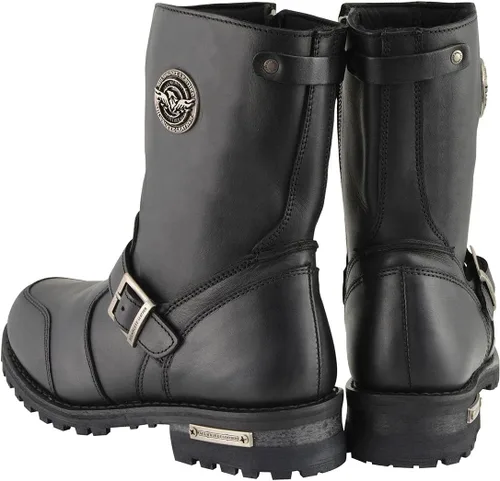 Vista 6 de Milwaukee Leather Botas clásicas para hombre con detalle de hebilla