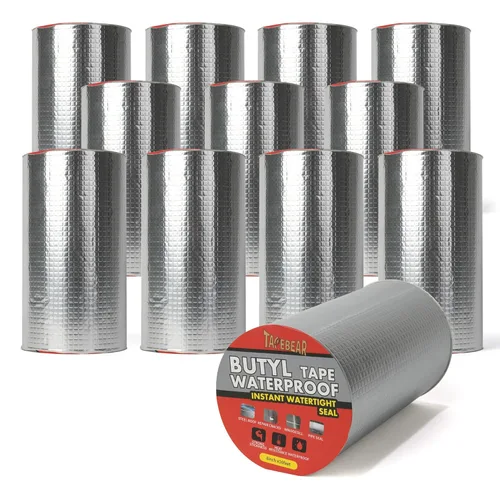 Vista 11 de TAPEBEAR Cinta de Butilo Impermeable Cinta de Sellado 2 pulgadas x 16 pies, Cinta de Papel de Aluminio Mejorada Resistente para Reparación de RV