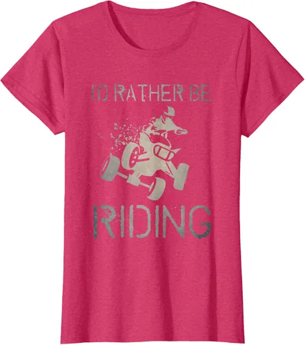 Vista 12 de Camiseta gráfica I'd Rather Be Riding ATV Quad Racing Rider de 4 ruedas, Negro