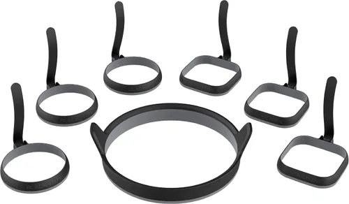 Vista 7 de Blackstone 5515 - Juego de anillos de huevo/tortilla, plata (paquete de 4)