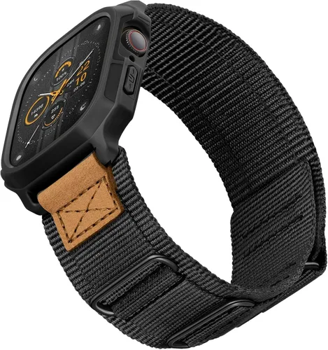Vista 24 de SUNFWR - Correas compatibles con Apple Watch de 44 mm y 45 mm con estuche, correa deportiva resistente para Apple Watch con cubierta protectora