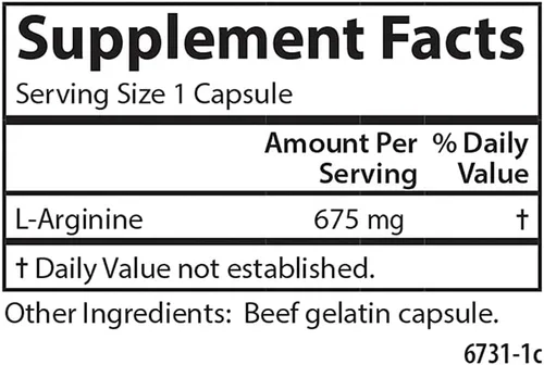 Vista 4 de Carlson L-Arginina, 1350 mg, Salud Circulatoria, 90 Cápsulas